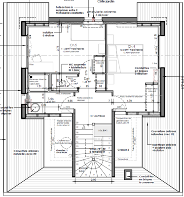Plan des combles aménagés
